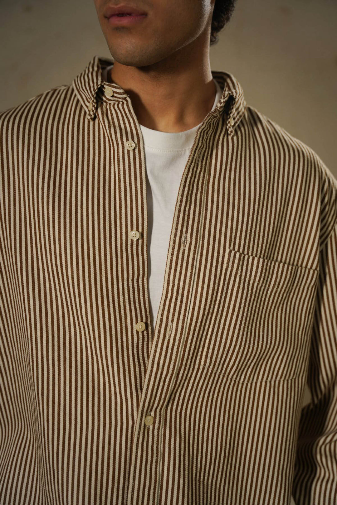 BROWN HEAVY COTTON SHIRT