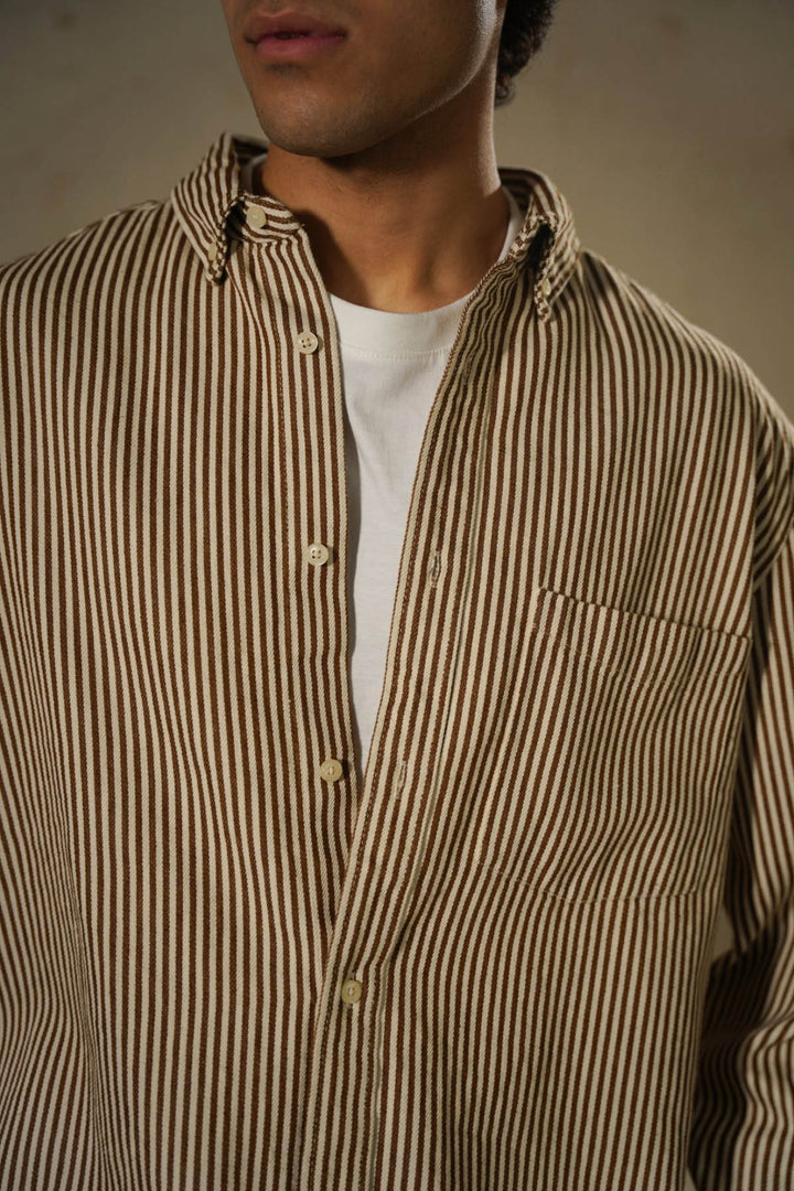 BROWN HEAVY COTTON SHIRT
