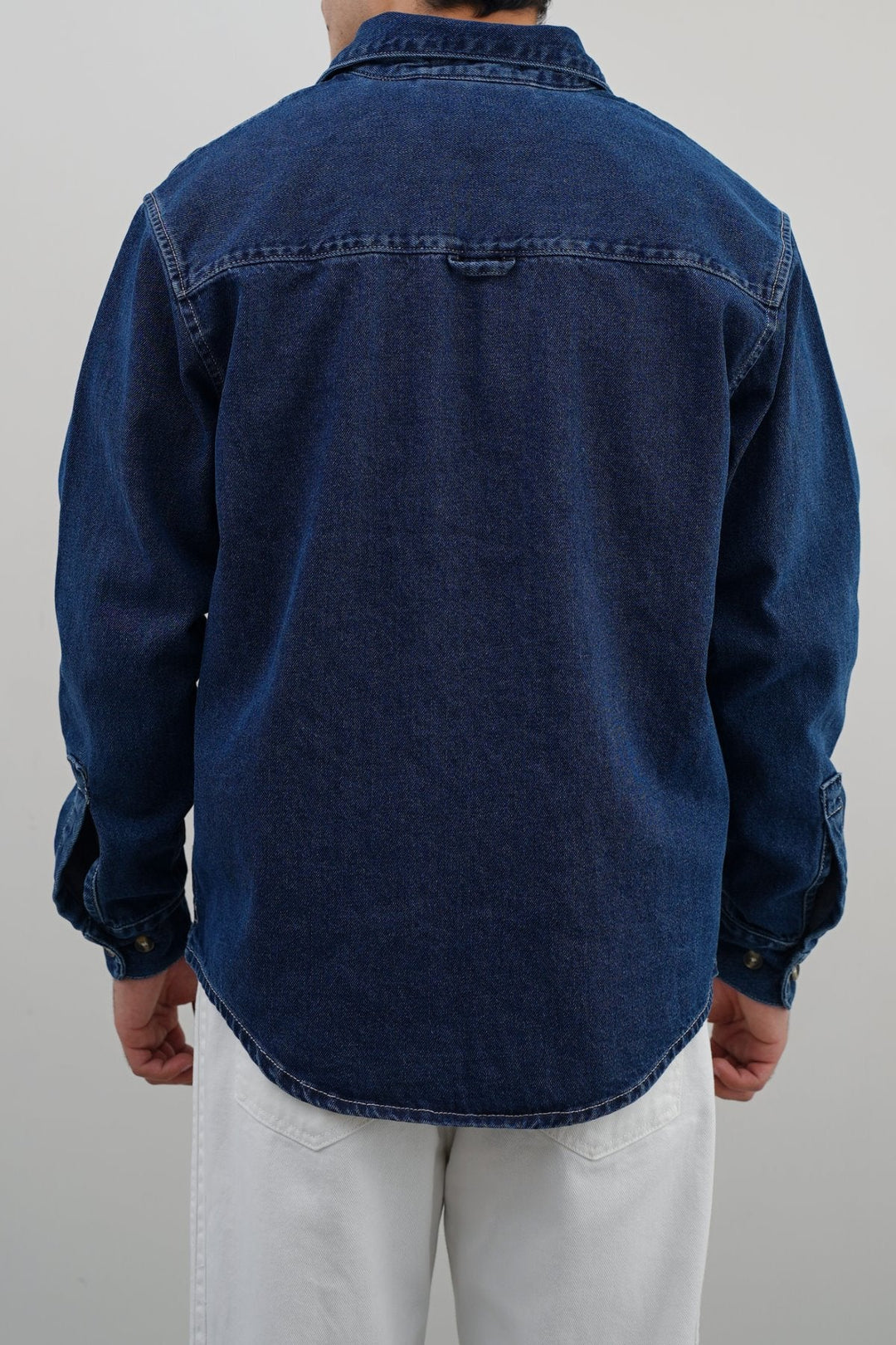 DARK BLUE DARK WASH DENIM SHIRT