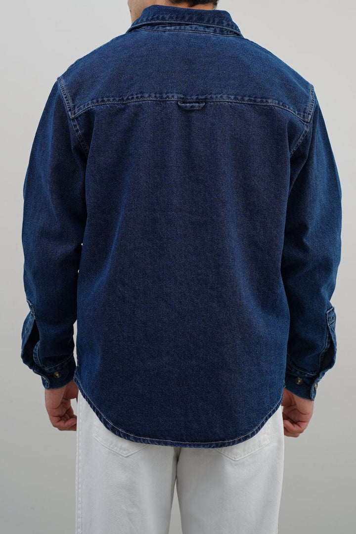 DARK BLUE DARK WASH DENIM SHIRT