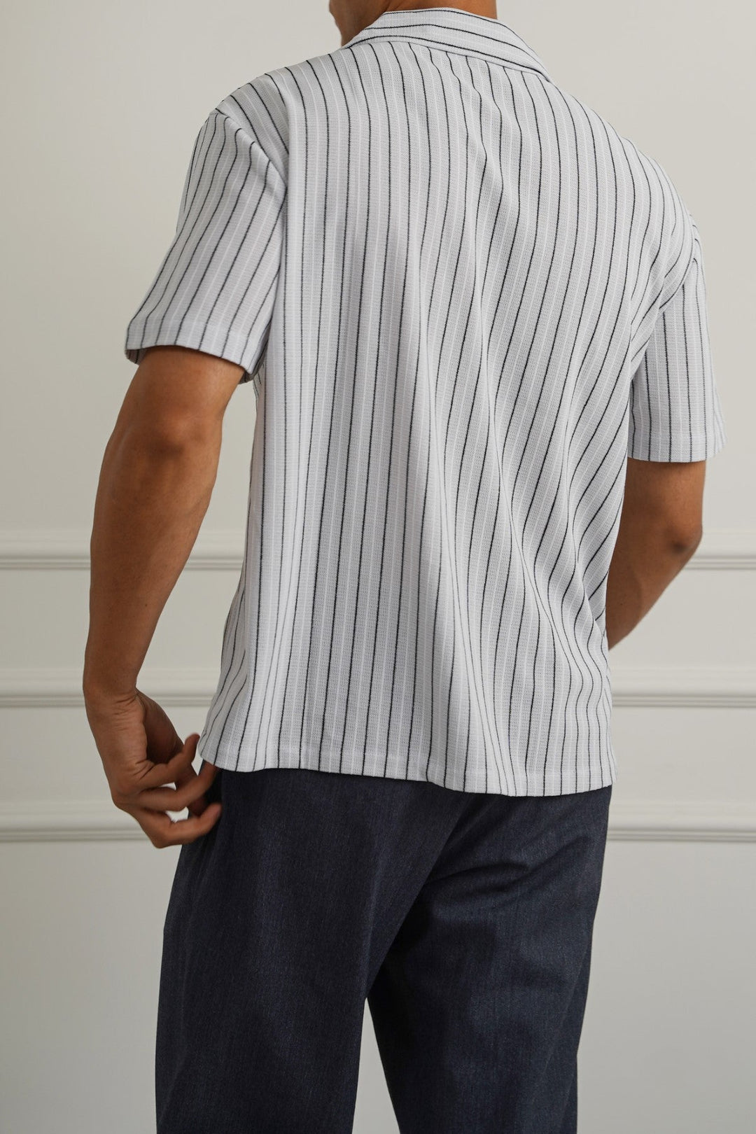 BLUE RELAXED STRIPED SAFARI
