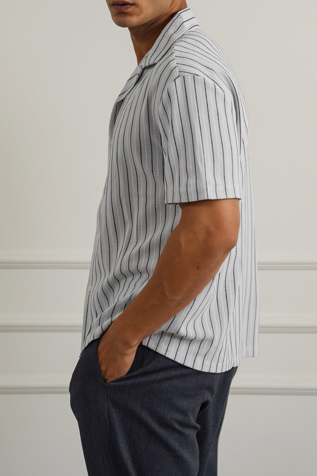 BLUE RELAXED STRIPED SAFARI