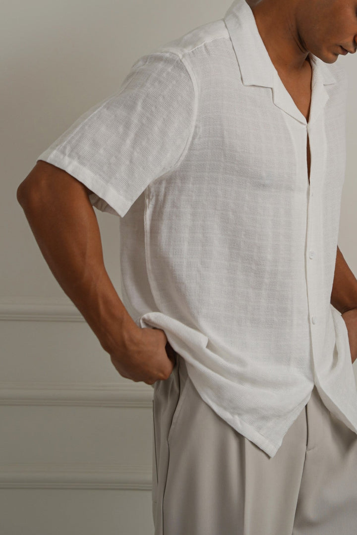 WHITE JACQUARD SUMMER SAFARI