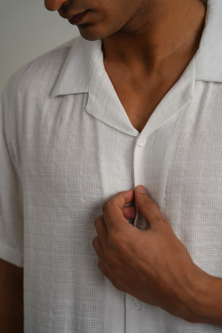 WHITE JACQUARD SUMMER SAFARI