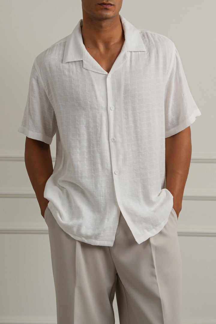 WHITE JACQUARD SUMMER SAFARI