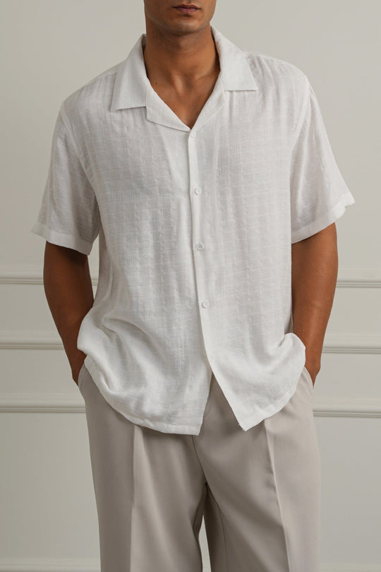 WHITE JACQUARD SUMMER SAFARI