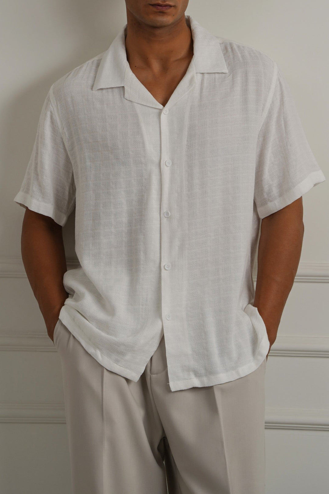 WHITE JACQUARD SUMMER SAFARI