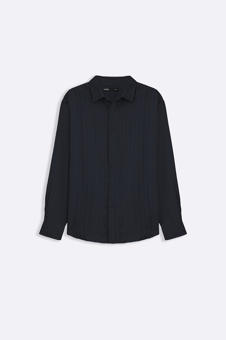 NAVY URBAN TEXTURED SHIRT