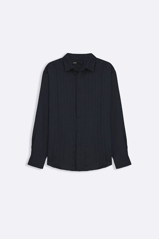 NAVY URBAN TEXTURED SHIRT
