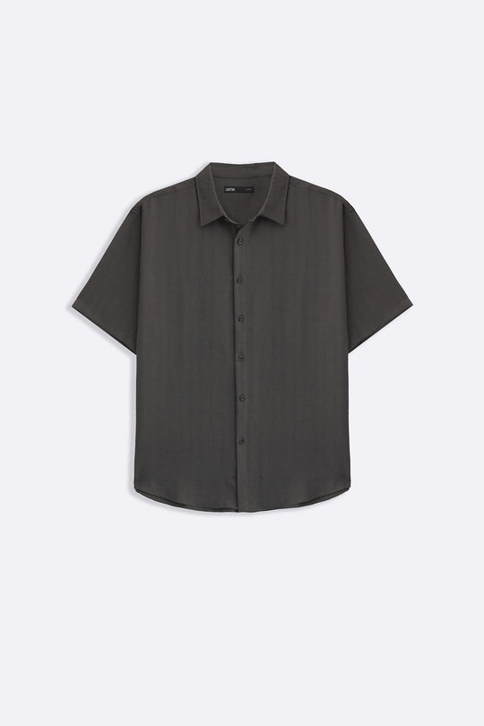GREY FLOWY HALF SLEEVES SHIRT