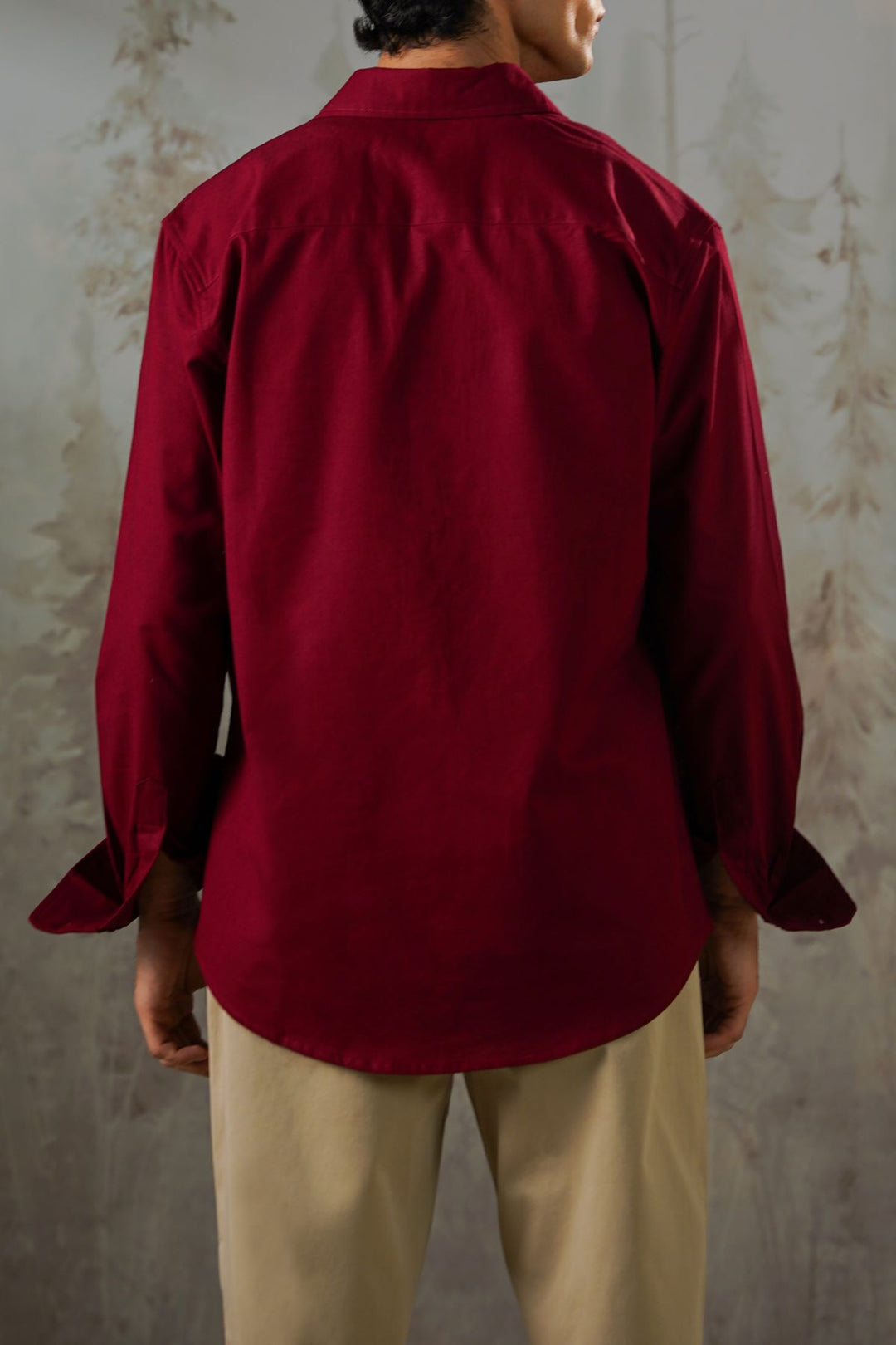 LINEN BLEND BUTTON DOWN SHIRT