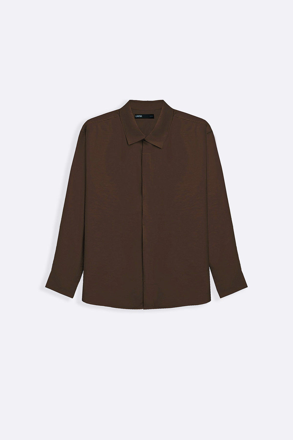 COFFEE STONEWASH FLOWY SHIRT