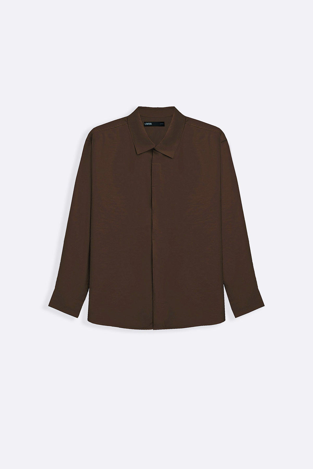 COFFEE STONEWASH FLOWY SHIRT