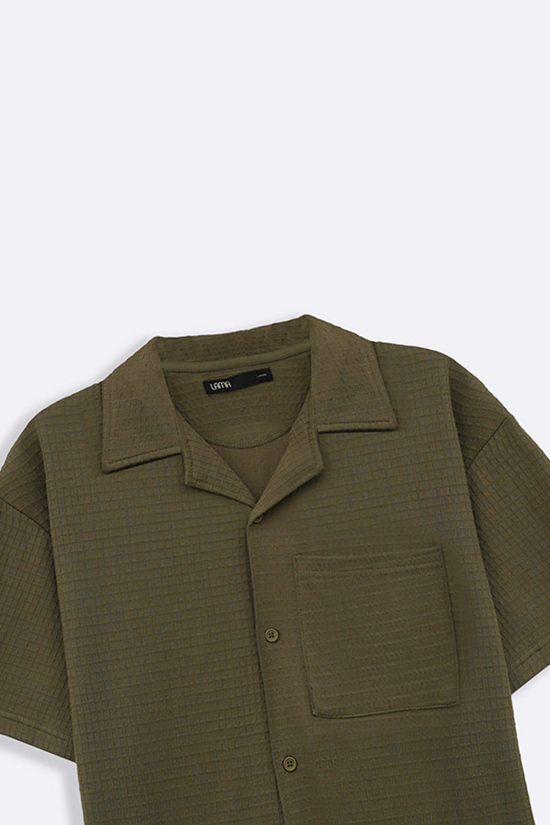 CUBAN COLLAR TEXTURED SHIRT