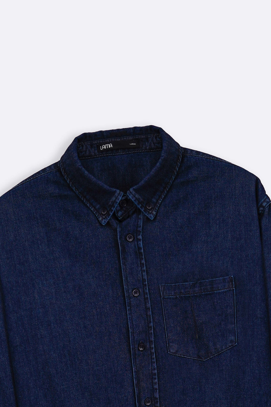 DARK BLUE TAILORED DENIM SHIRT