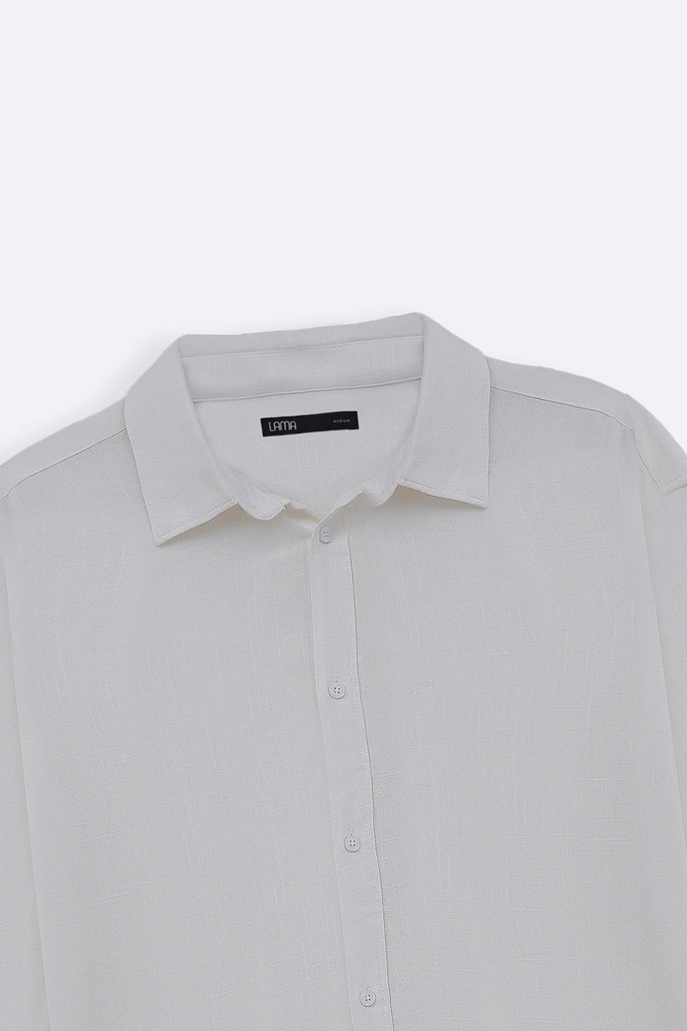 WHITE SLUB BUTTON DOWN SHIRT