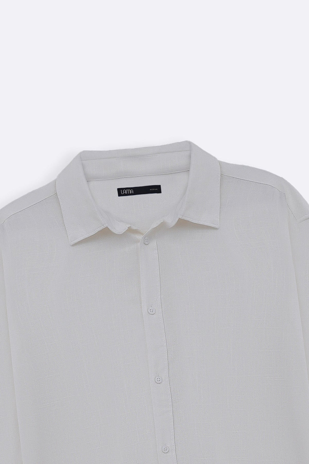 WHITE SLUB BUTTON DOWN SHIRT