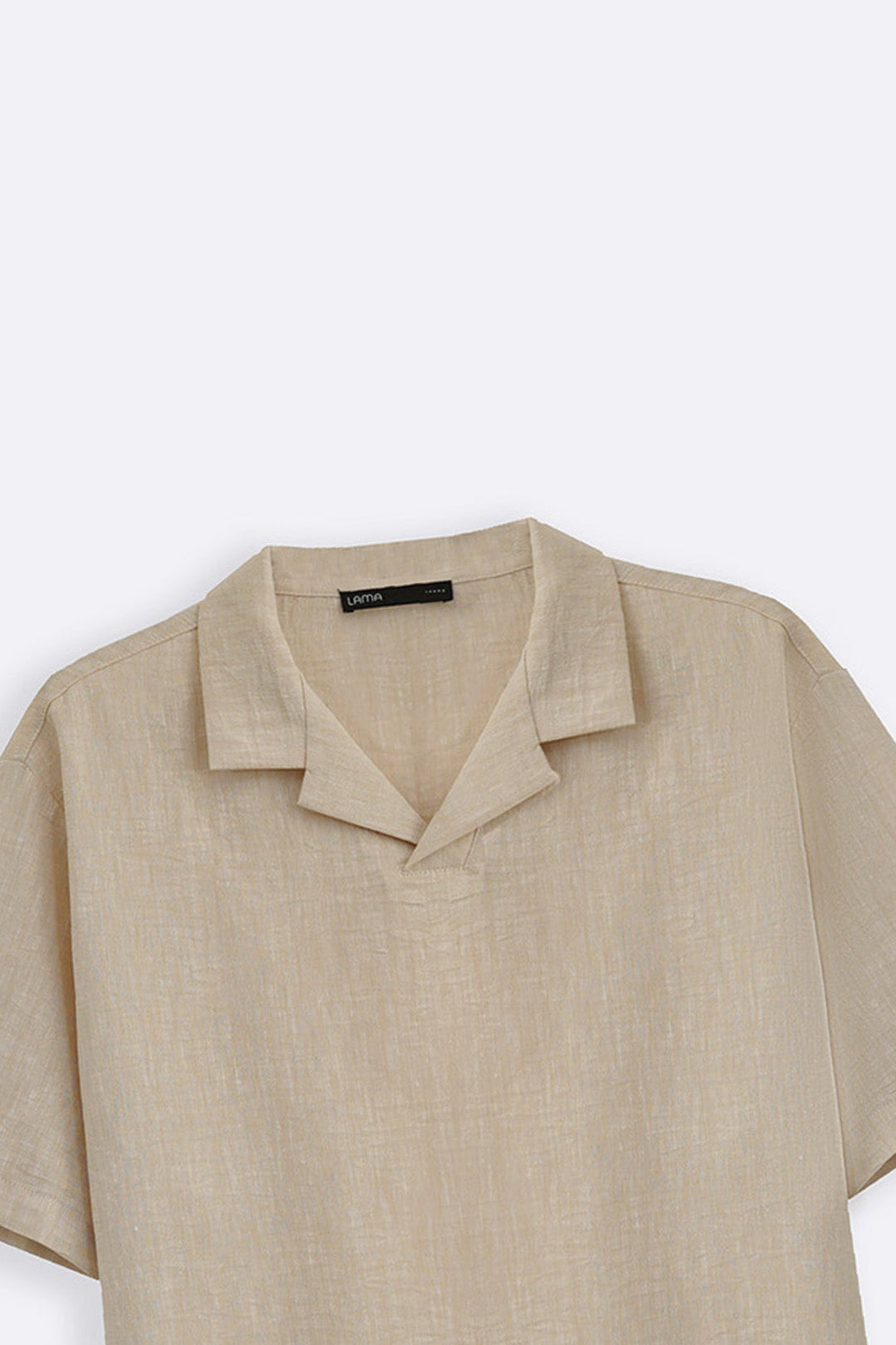 BEIGE RESORT COLLARED SHIRT
