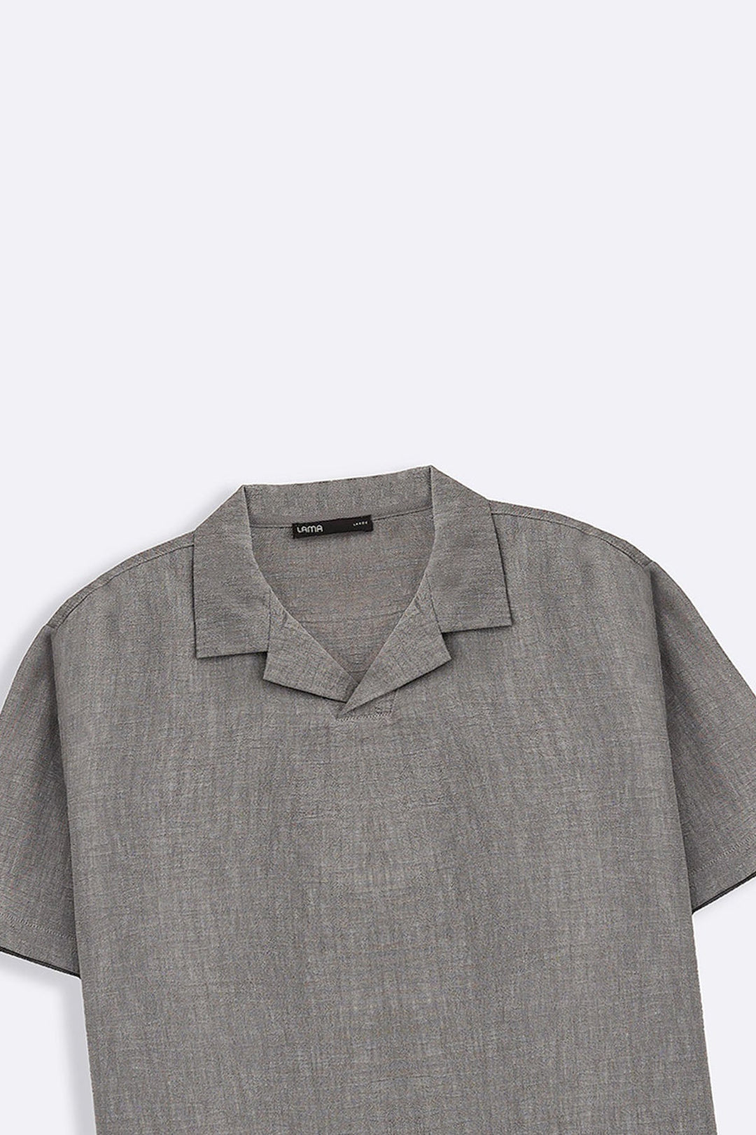 CHARCOAL RESORT COLLARED SHIRT