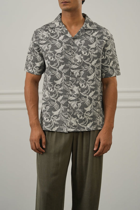 BLACK HERITAGE TEXTURE SHIRT