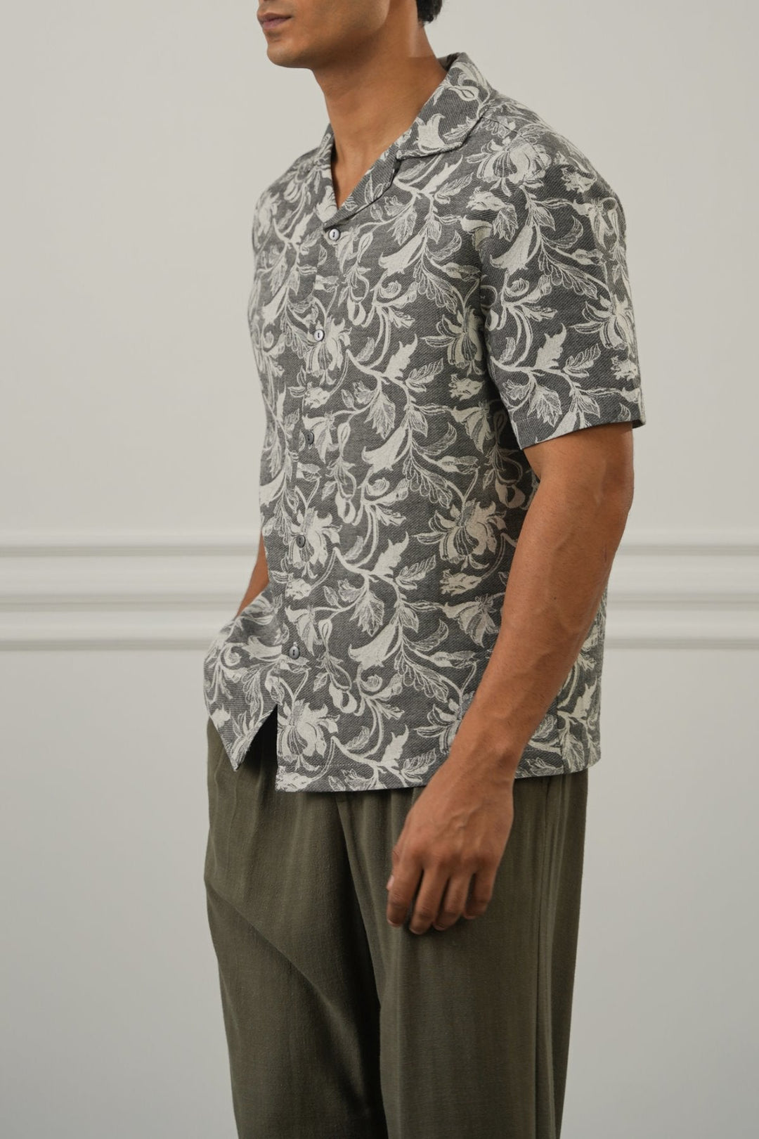 BLACK HERITAGE TEXTURE SHIRT