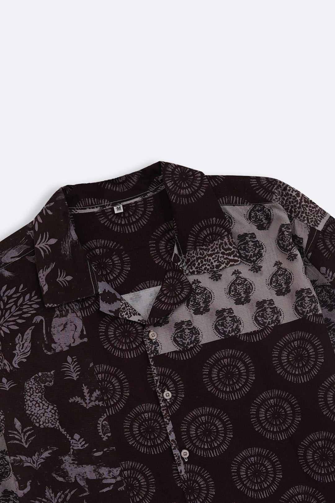 BROWN BATIK PRINT SHIRT