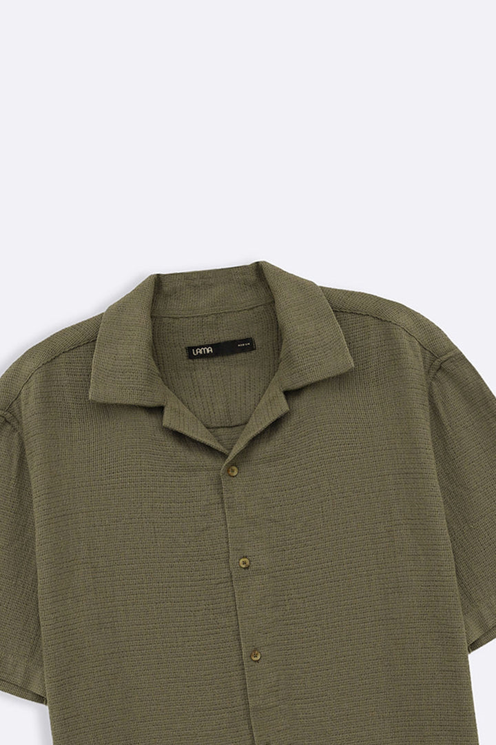 TEXTURED COTTON SAFARI SHIRT