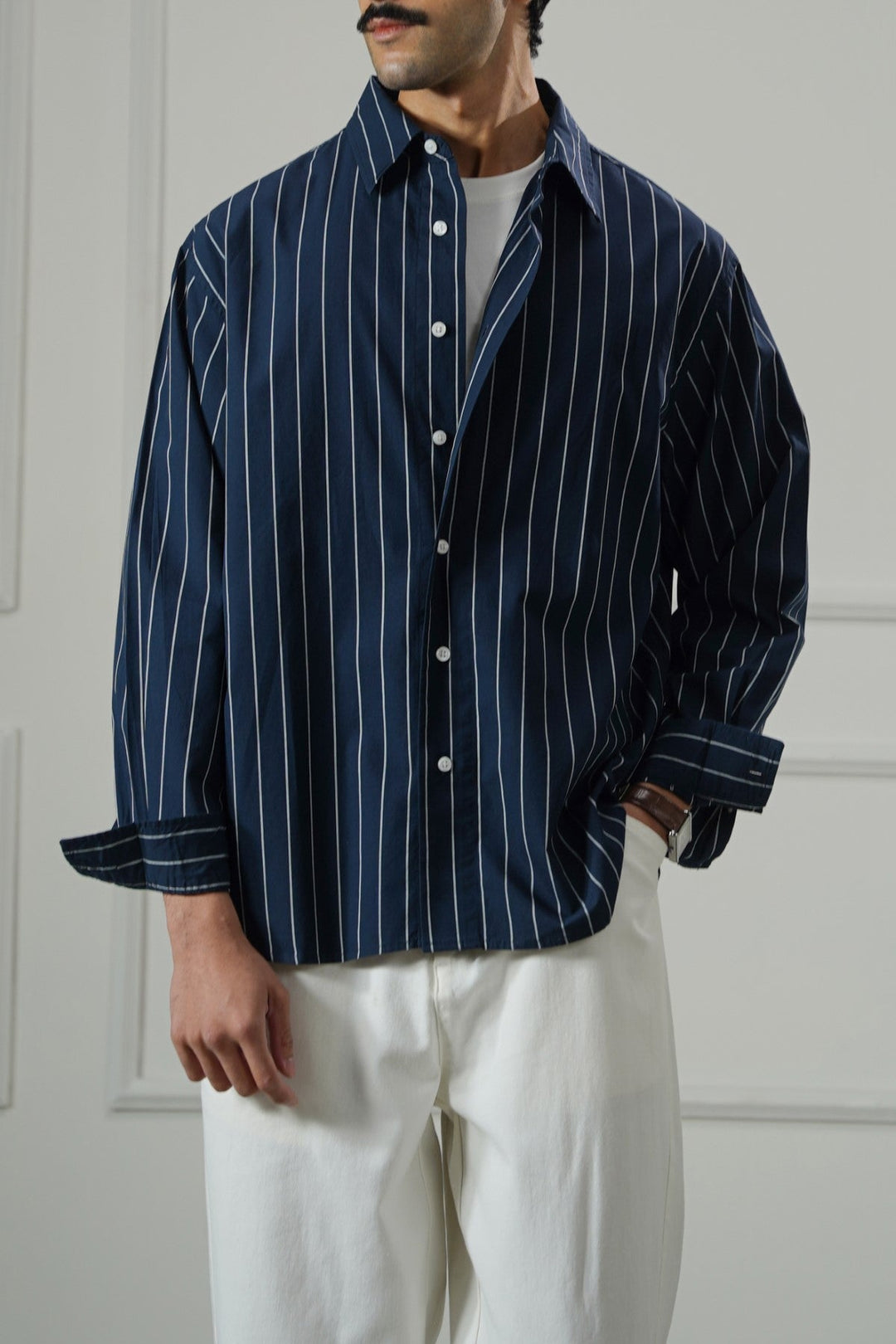 NAVY 90's DAD SHIRT