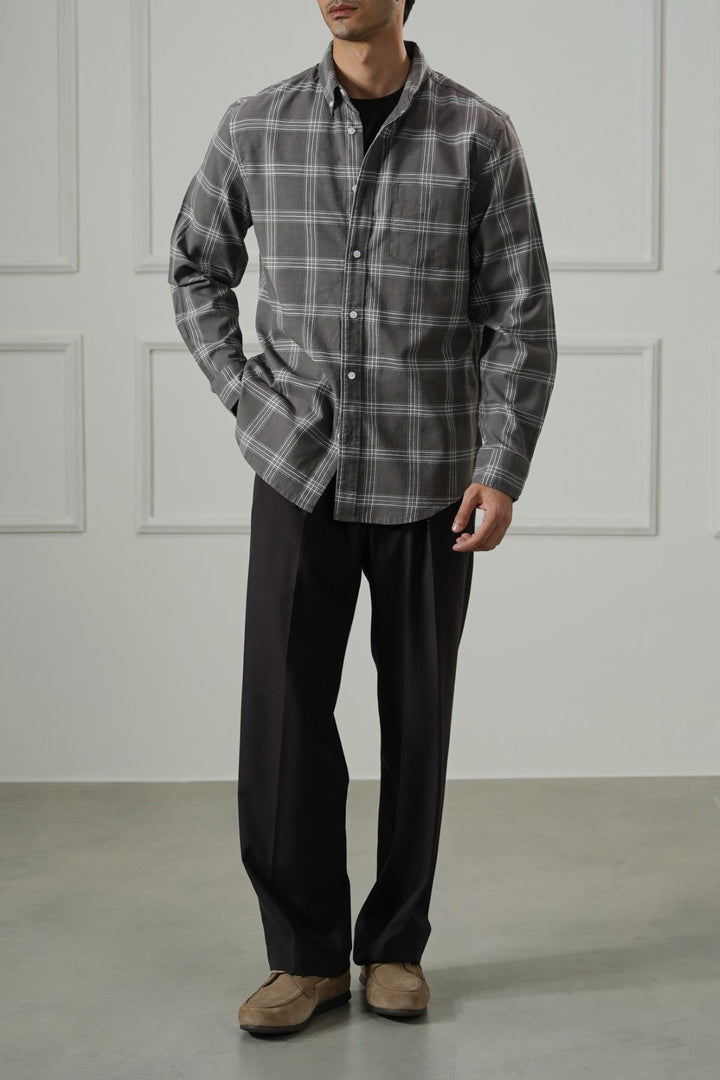BROWN BOY-NEXT-DOOR COTTON SHIRT