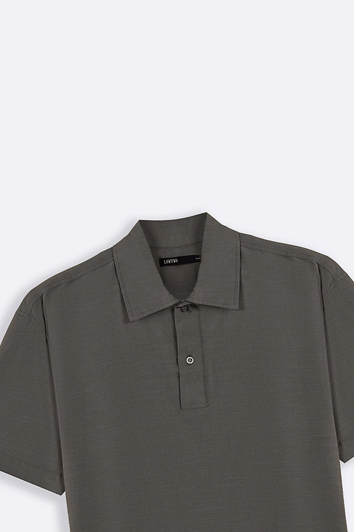MOUSE GREY QUARTER PLACKET SHIRT