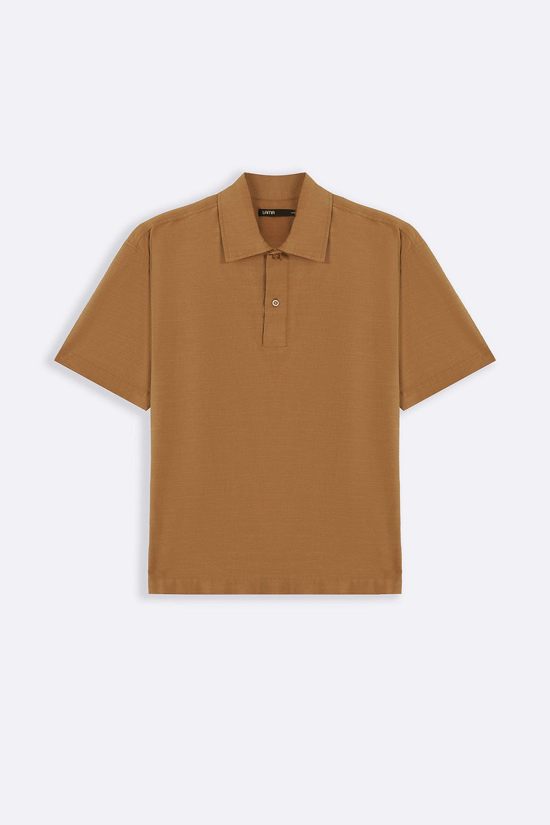 OCHRE BROWN QUARTER PLACKET SHIRT
