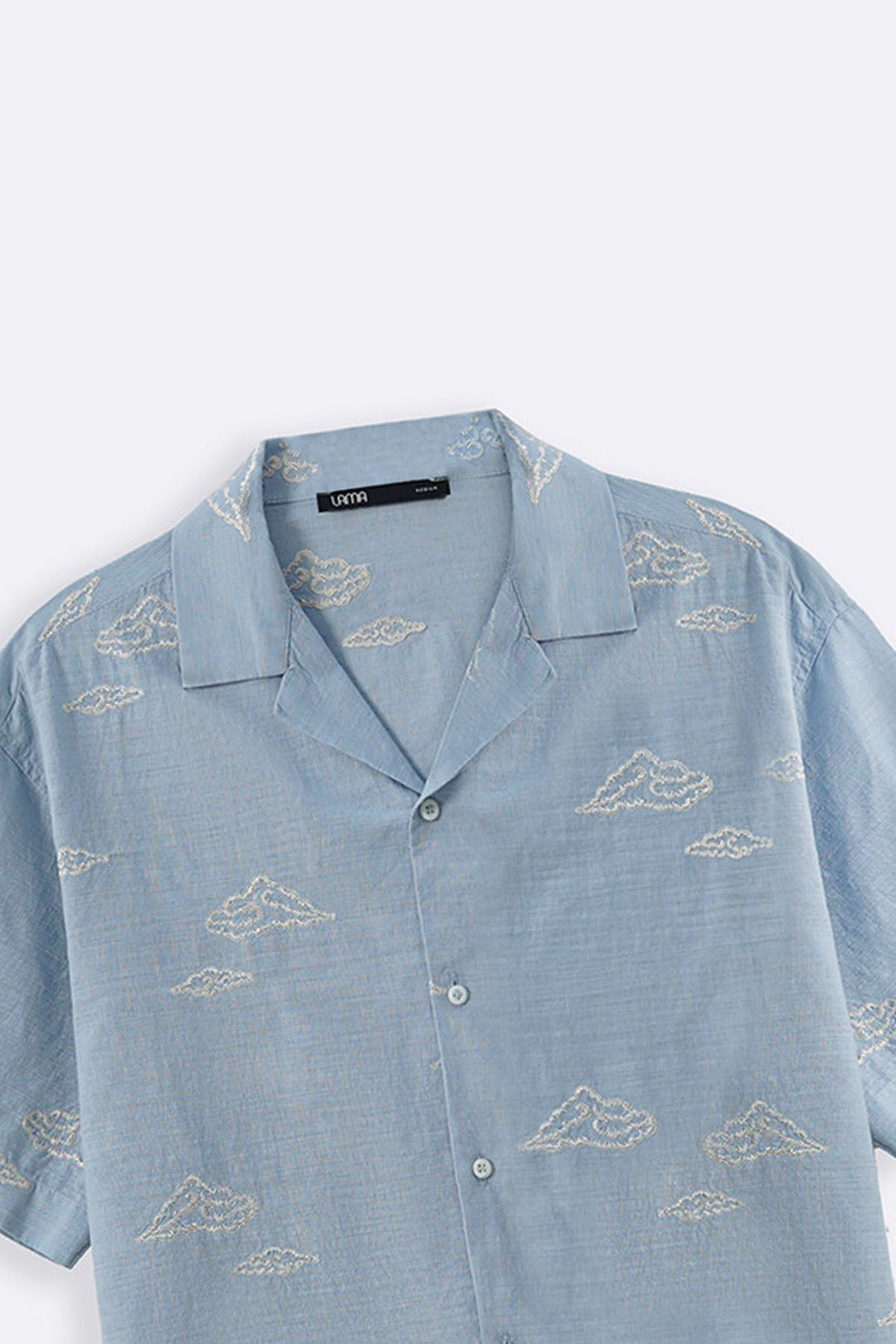 LIGHT BLUE MONSOON EMBROIDERED SHIRT