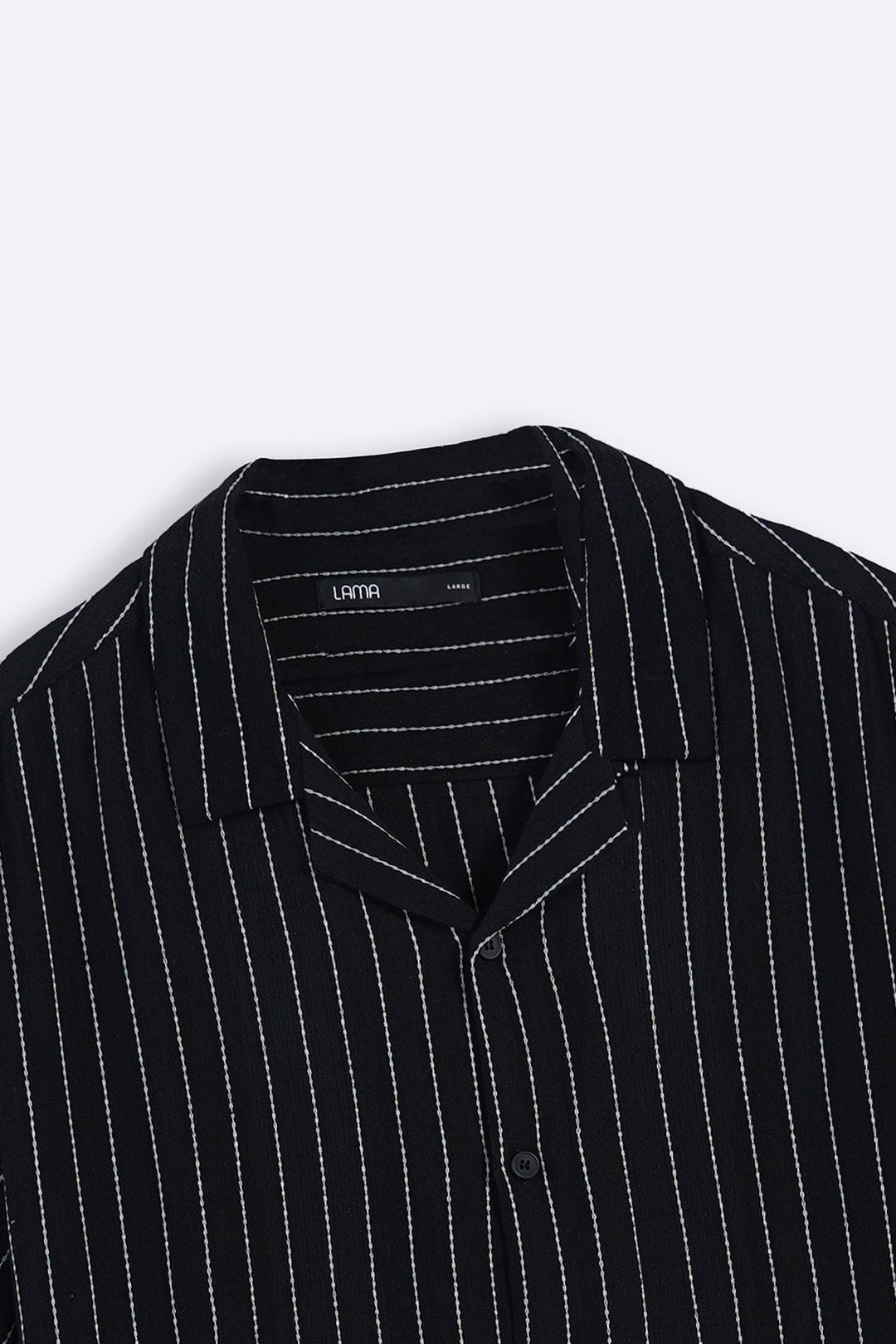 BLACK STRIPED JACQUARD SHIRT