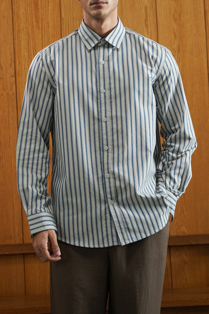 GREY SIGNATURE COTTON SHIRT