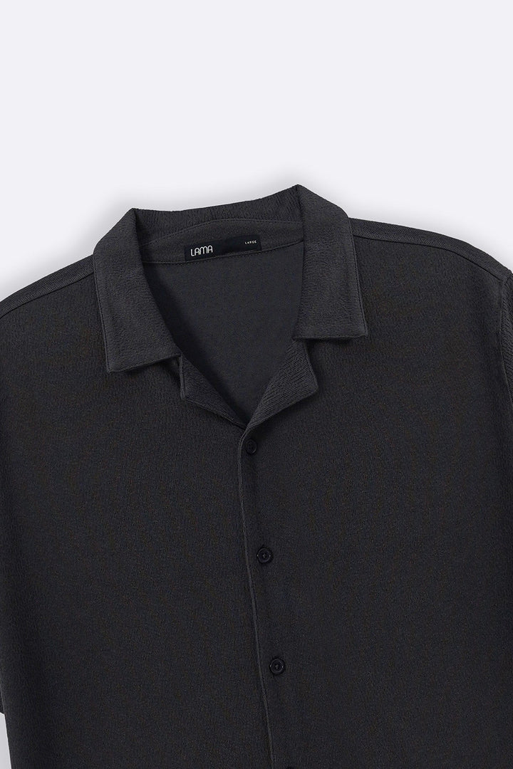 CHARCOAL TENCEL COTTON BUTTON DOWN