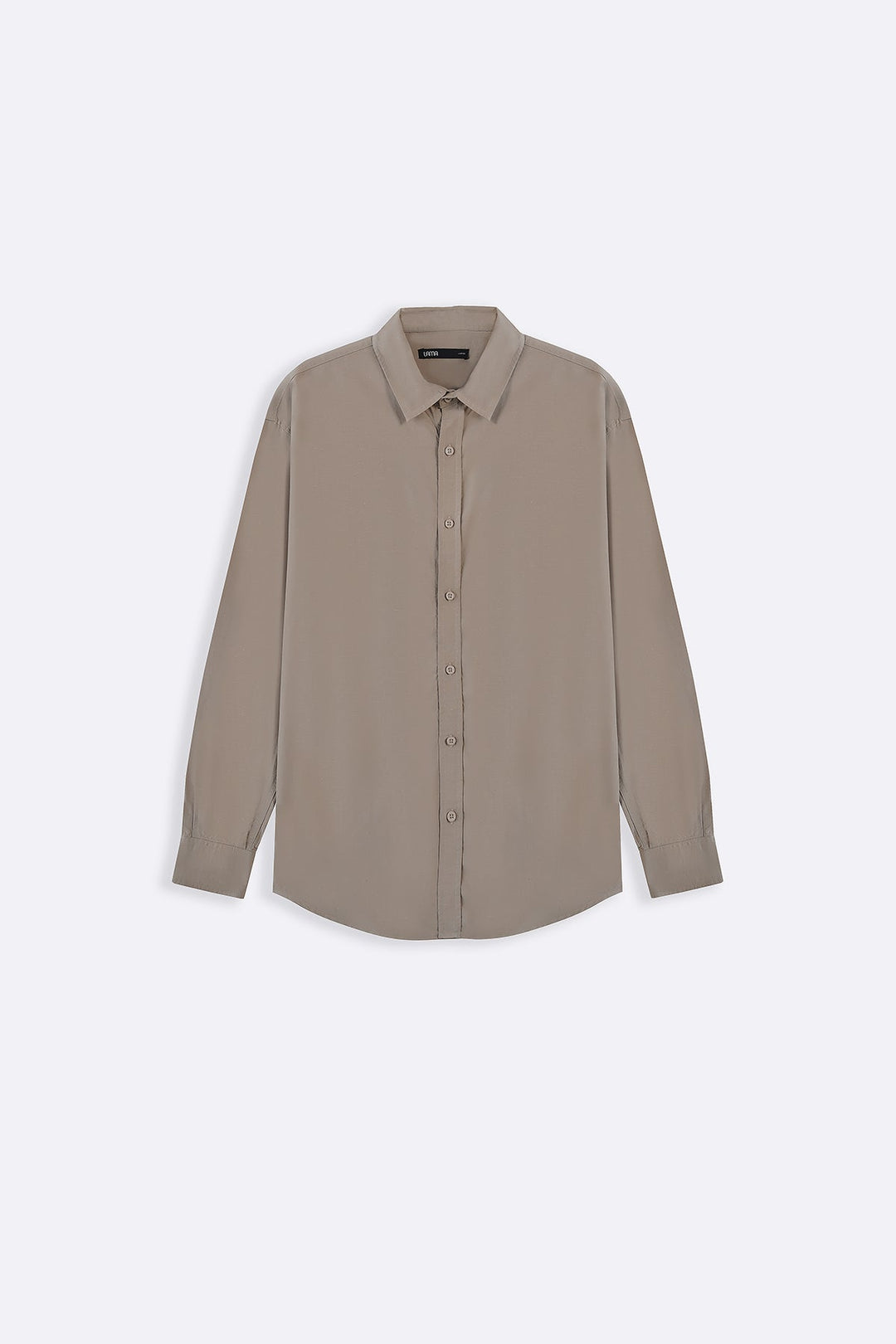 BEIGE SLUB SHIRT WITH LINEN