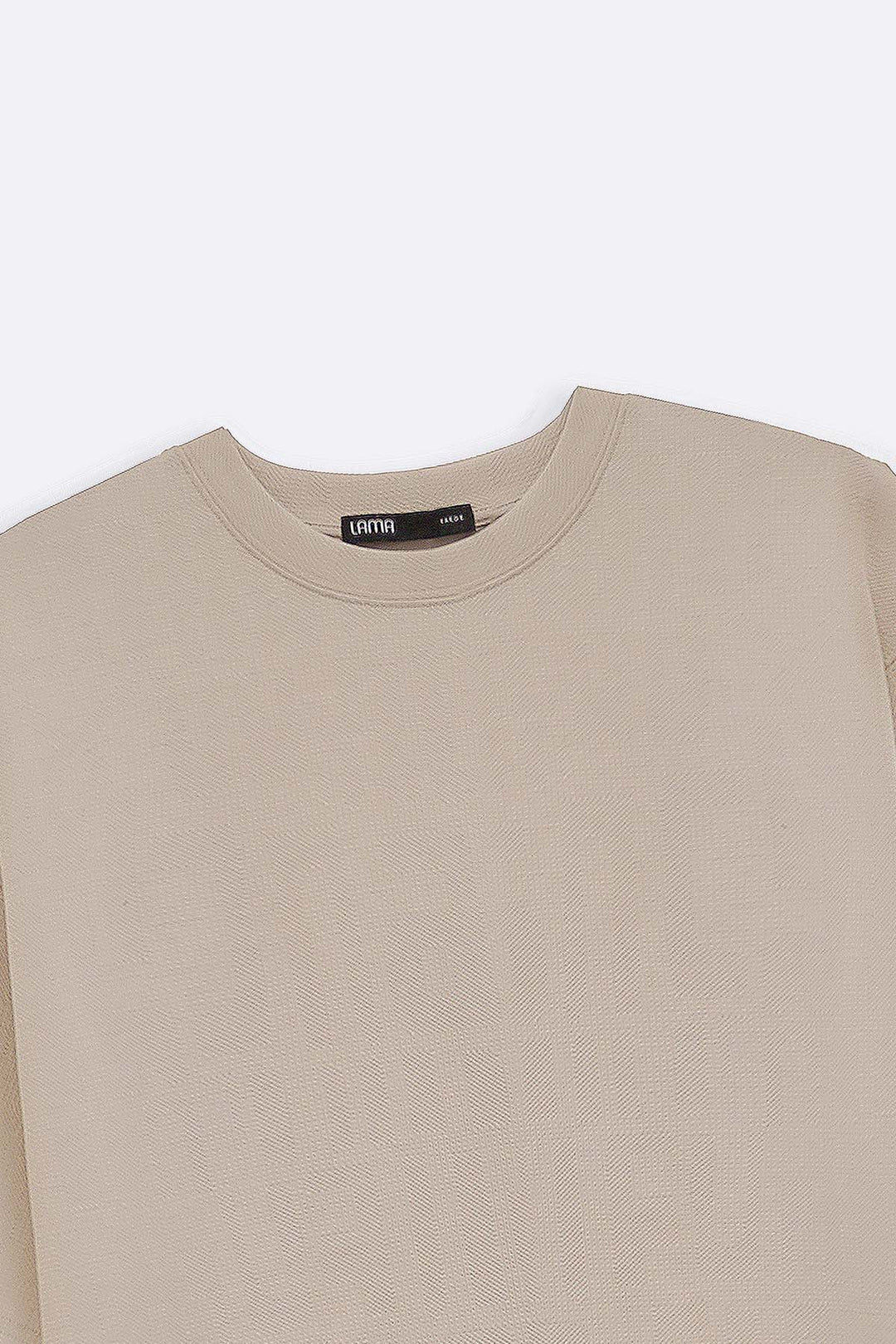 BEIGE CLASSIC TEXTURED TEE