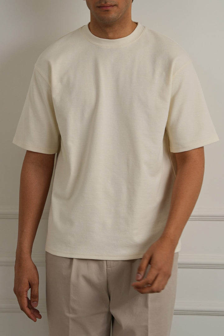 OFF WHITE CLASSIC TEXTURED TEE