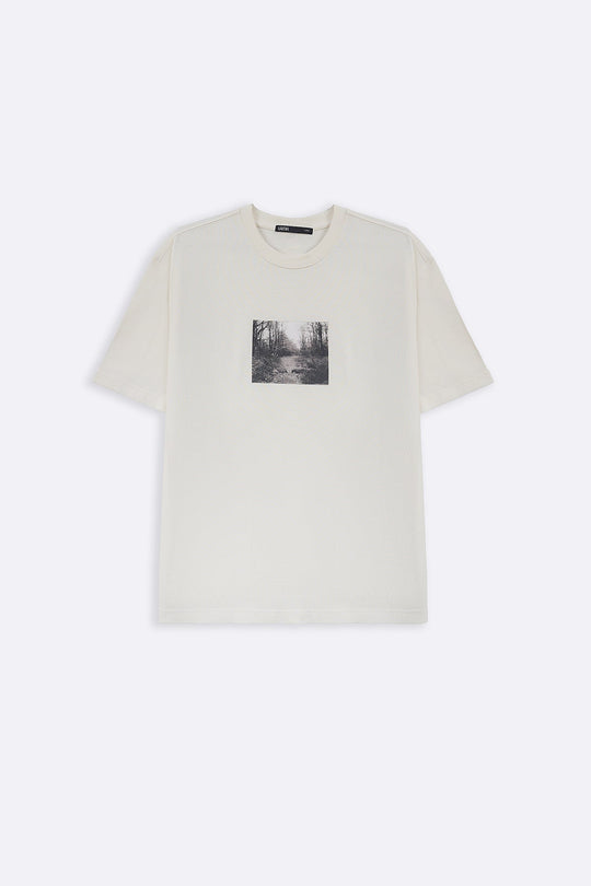 IVORY VINTAGE PRINT TEE