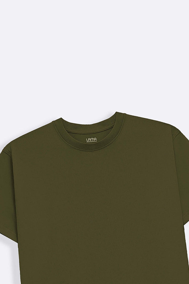 DARK OLIVE ESSENTIAL CREW NECK TEE