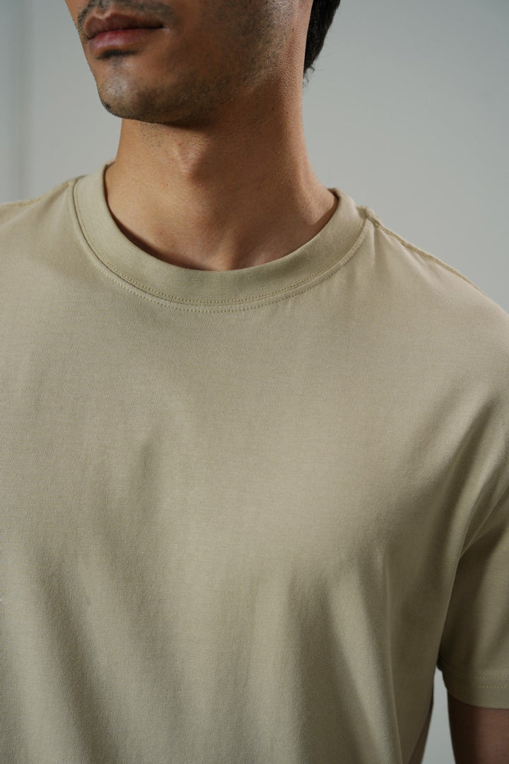 BEIGE SLIMFIT TEE
