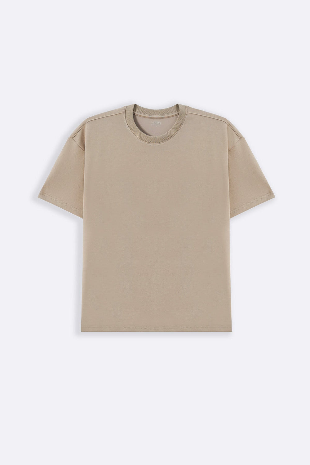 KHAKI BASIC RIBBED TEE