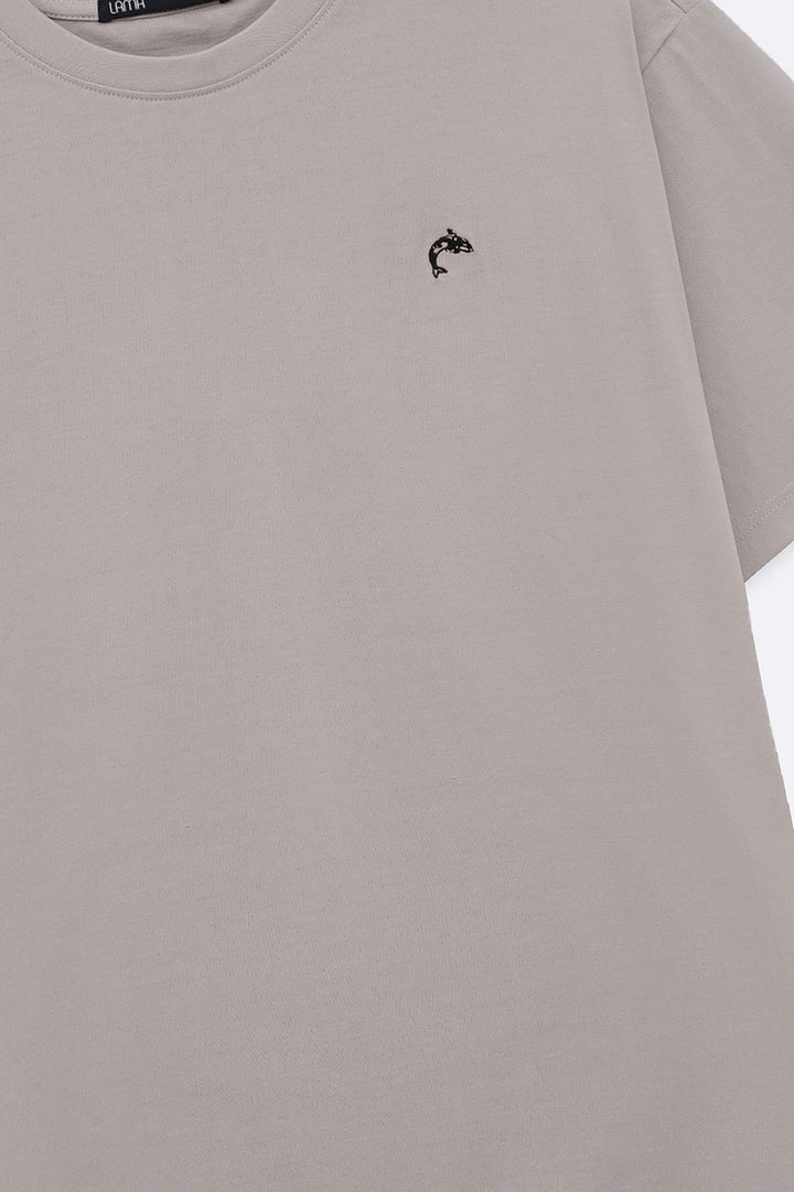LIGHT GREY DOLPHIN TEE