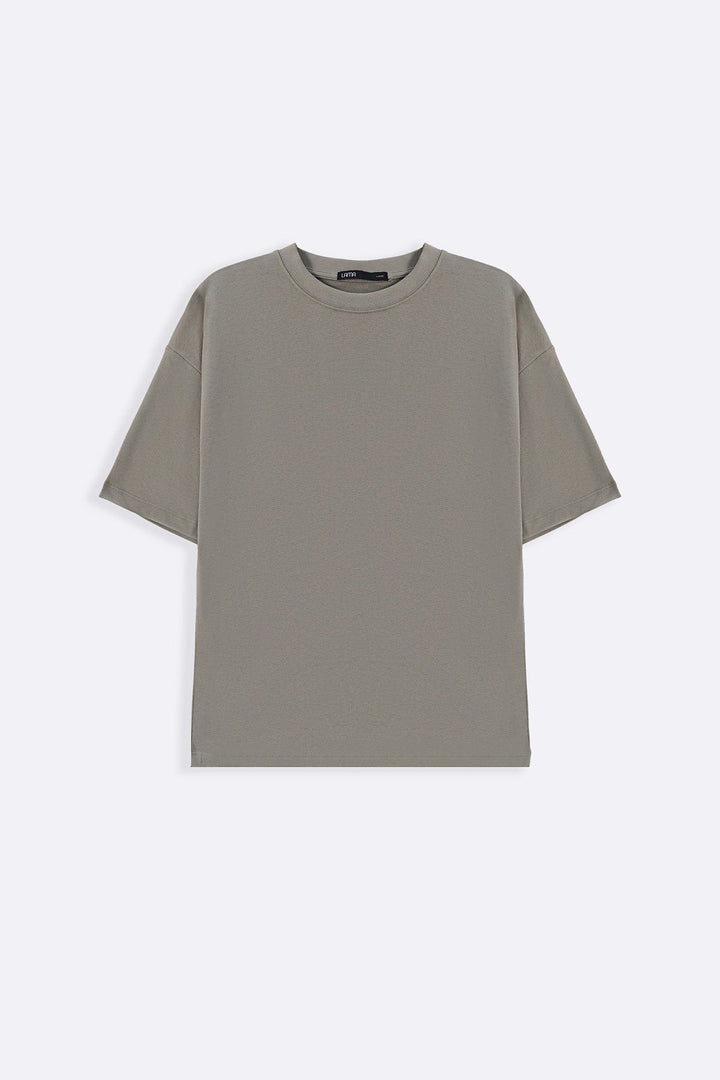 SAND OVERSIZED COTTON TEE