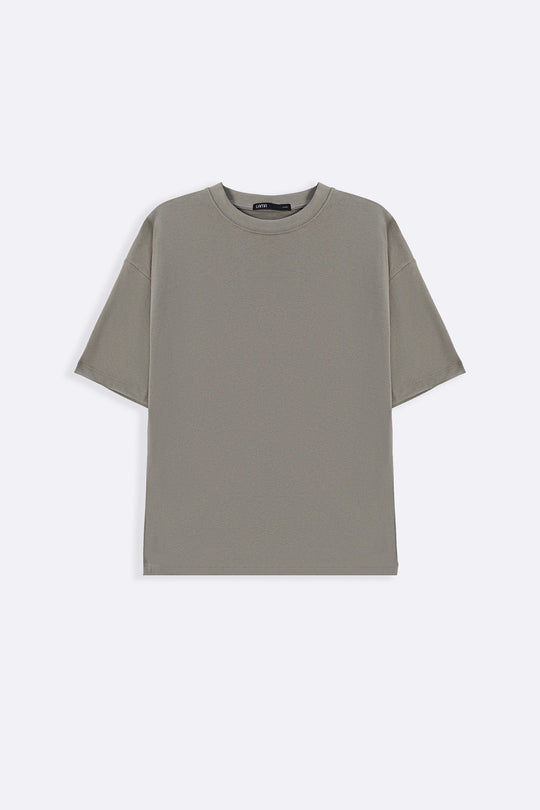 SAND OVERSIZED COTTON TEE