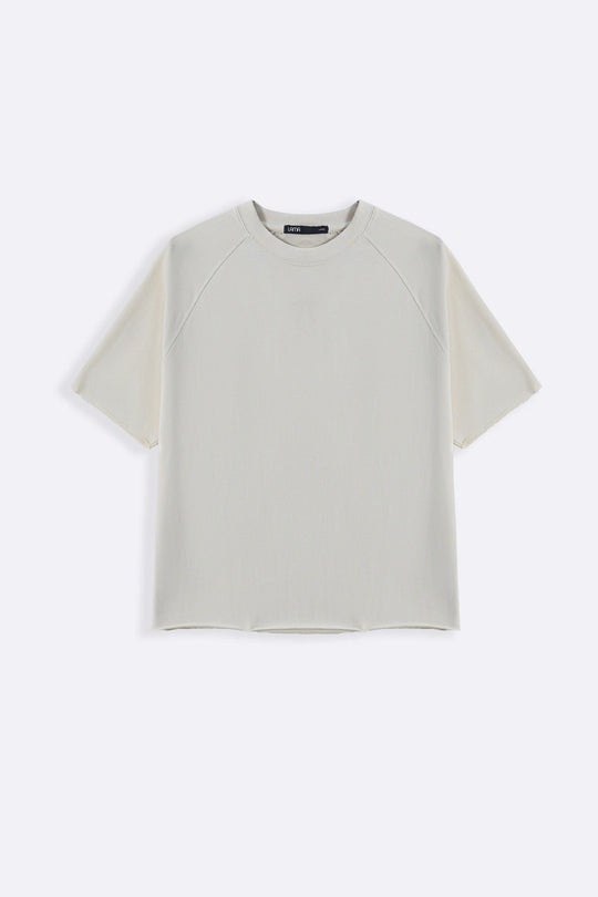 IVORY RAGLAN COTTON TEE