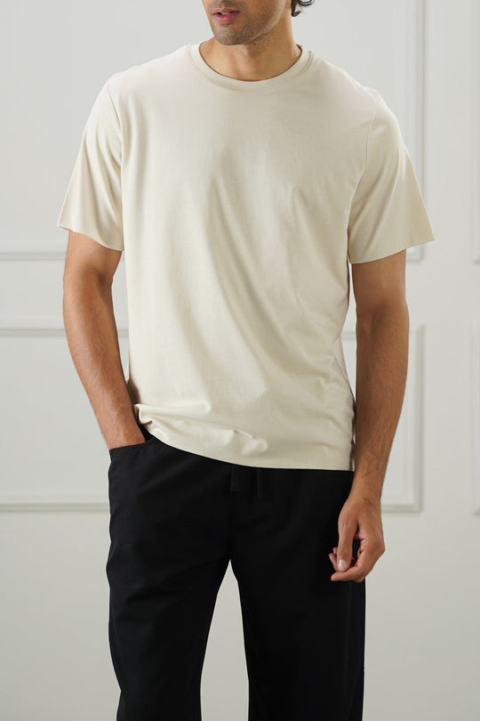 OFF WHITE SEAMLESS DOUBLE-LAYERED TEE