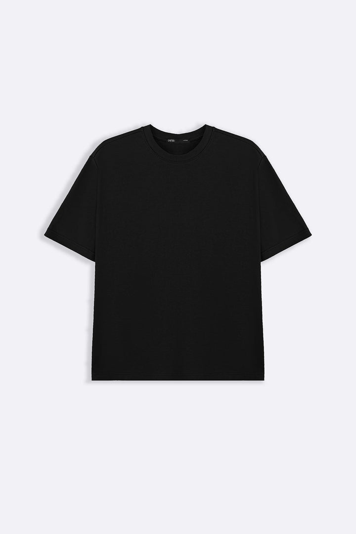 BLACK OVERSIZED SLOUCHY TEE