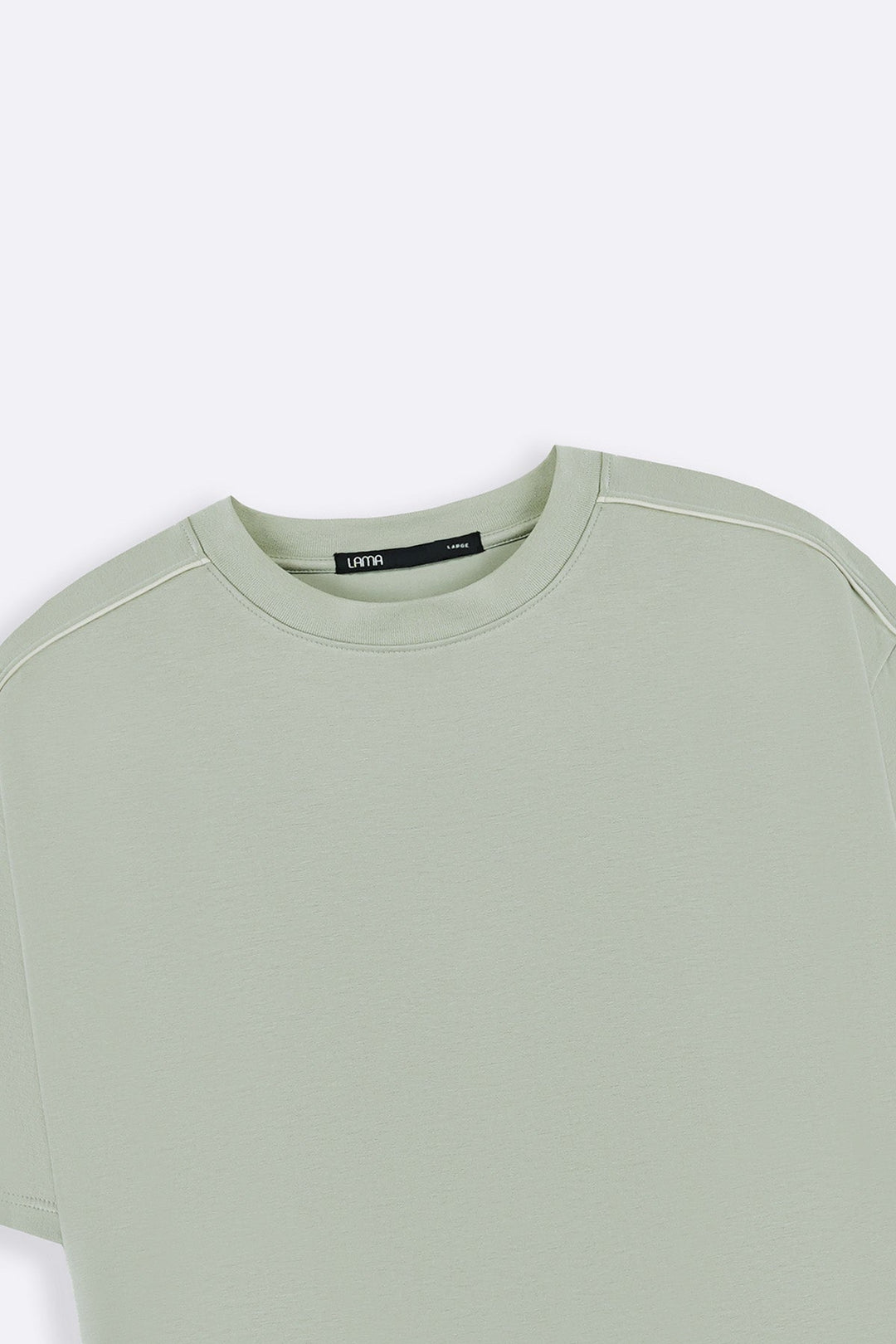 PASTEL GREEN STRIPED SHOULDER TEE