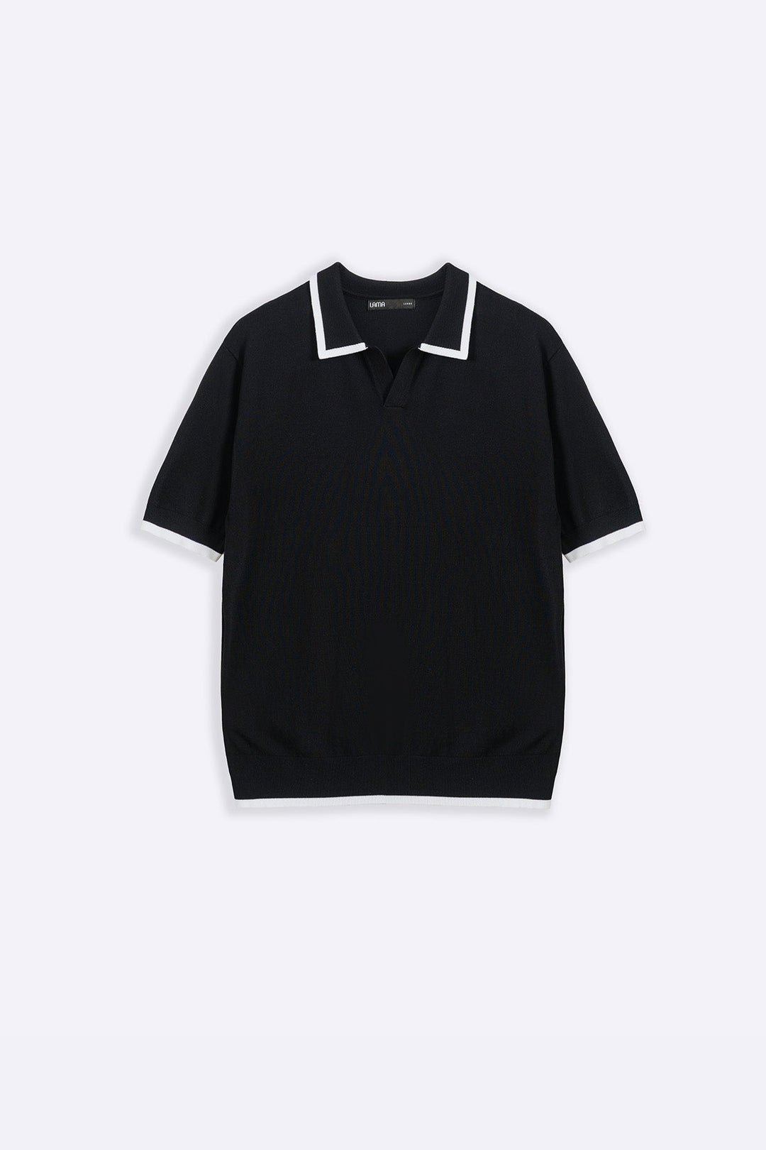 BLACK EASY KNIT POLO